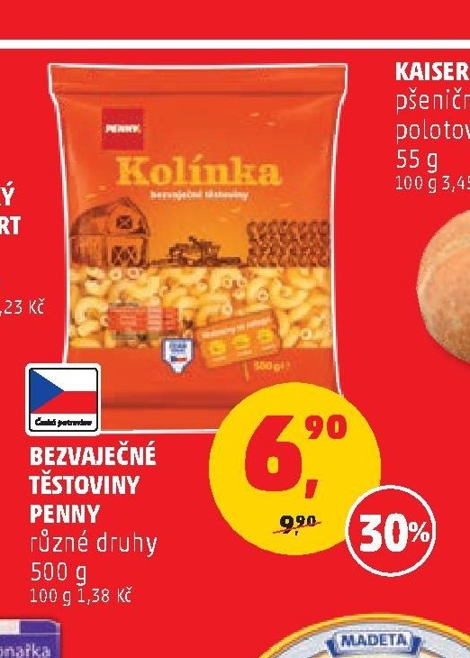 BEZVAJEČNÉ TĚSTOVINY PENNY