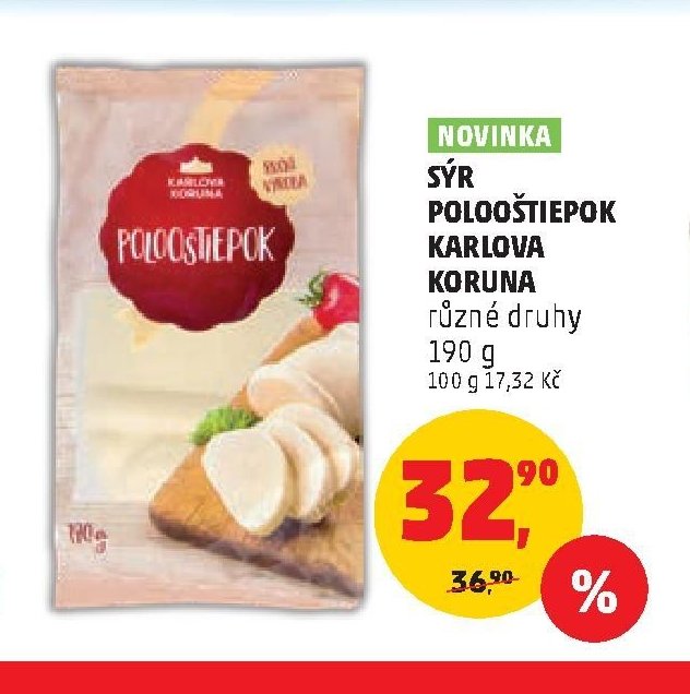 Sýr Poloostiepok Karlova Koruna
