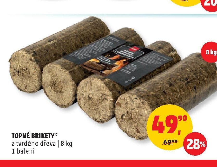 TOPNÉ BRIKETY z tvrdého dřeva 8 kg