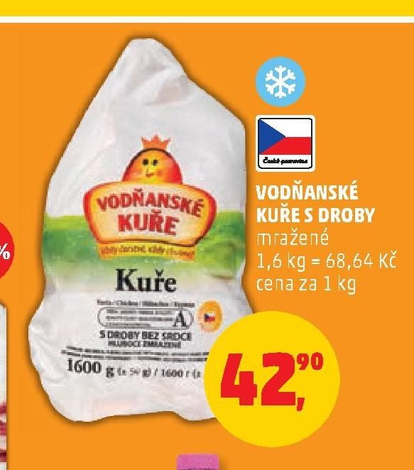 Vodňanské kuře s droby mražené