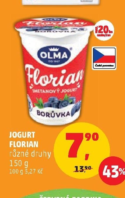 Olma Florian jogurt různé druhy 150 g