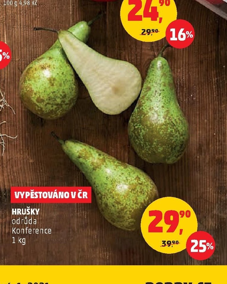 Hrušky odrůda Konference