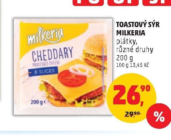 Toastový sýr Milkeria