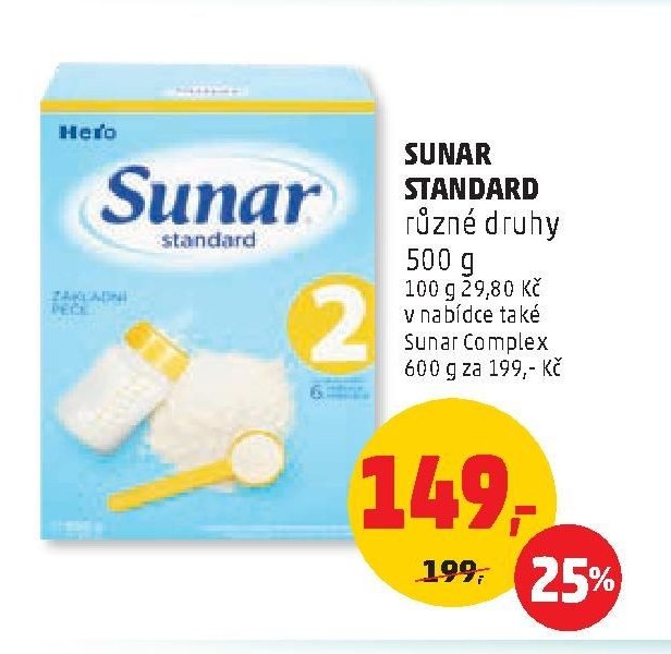 SUNAR STANDARD různé druhy