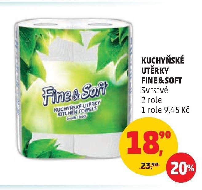 KUCHYŇSKÉ UTĚRKY FINE&SOFT 3vrstvé