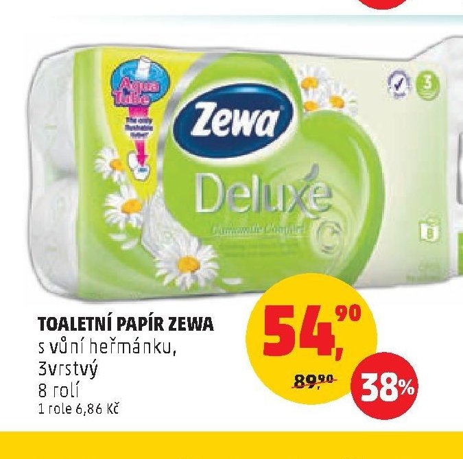 TOALETNÍ PAPÍR ZEWA s vůní heřmánku