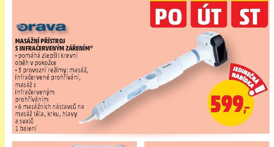 ORAVA MASÁŽNÍ PŘÍSTROJ