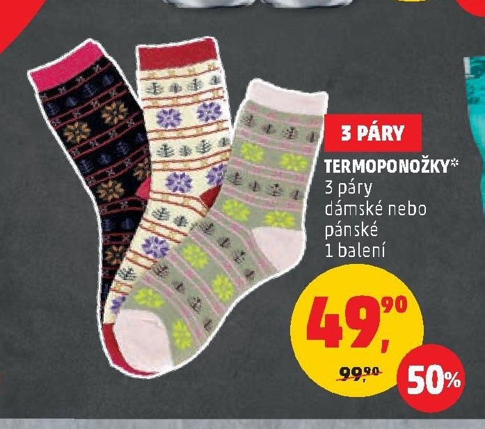 3 páry termoponožky