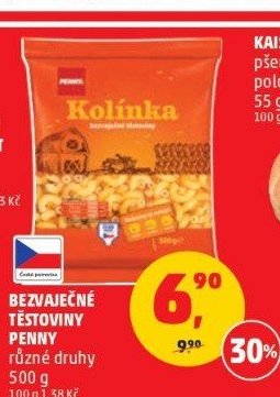 BEZVAJEČNÉ TĚSTOVINY PENNY