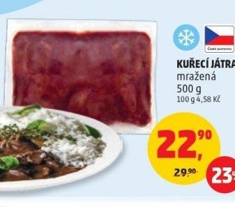 Kuřecí játra mražená