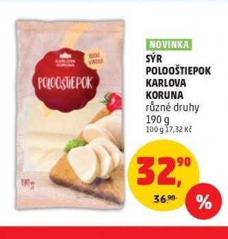 Sýr Polooštiepok Karlova Koruna