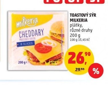 Toastový sýr Milkeria