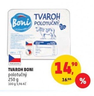 Tvaroh Boni polotučný