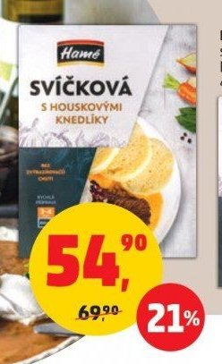 Hamé svíčková s houskovými knedlíky