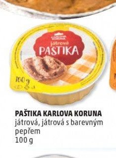 Paštika Karlova Koruna játrová