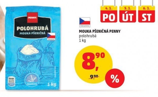 MOUKA PŠENIČNÁ PENNY polohrubá 1 kg
