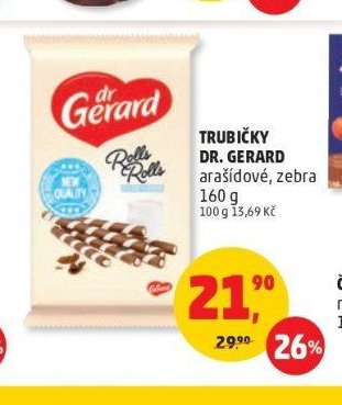 TRUBIČKY DR. GERARD arašídové, zebra 160 g