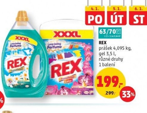 REX prášek, gel