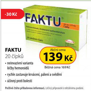 Čípky k léčbě hemoroidů Faktu Takeda