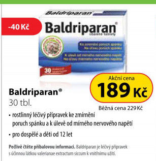 Tablety na poruchy spánku Baldriparan - Dr. Max akcniletaky.com