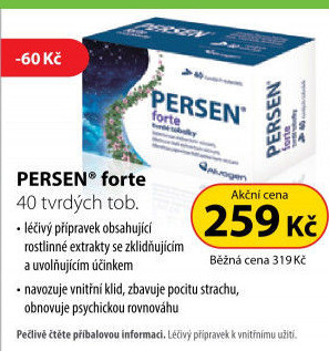 Tobolky proti poruchám spánku Persen Forte Sandoz