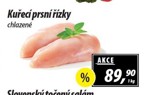 Kuřecí prsní řízky chlazené