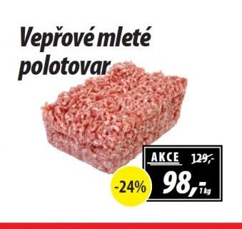 Vepřové mleté polotovar