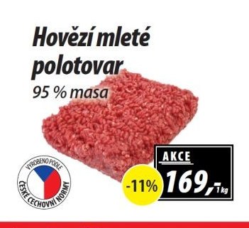 Hovězí mleté polotovar