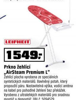 Žehlící prkno AirSteam Leifheit