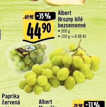 Albert Hrozny bílé bezsemenné