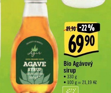 Agávový sirup bio Agis