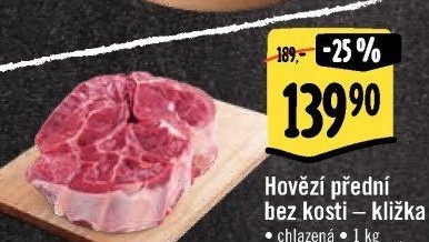 Hovězí přední bez kosti - kližka