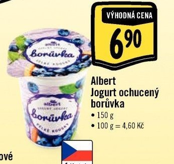 Jogurt ochucený Albert