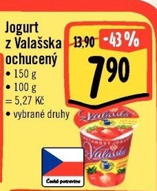 Jogurt smetanový ochucený z Valašska Mlékárna Valašské Meziříčí