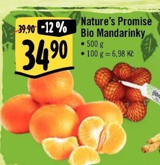 Mandarinky bio Nature'