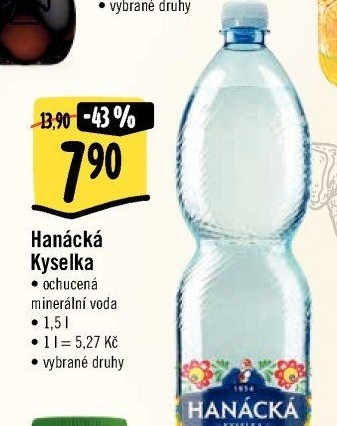 Ochucená voda Hanáckákyselka