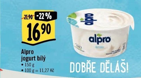 Sójový bílý jogurt Alpro