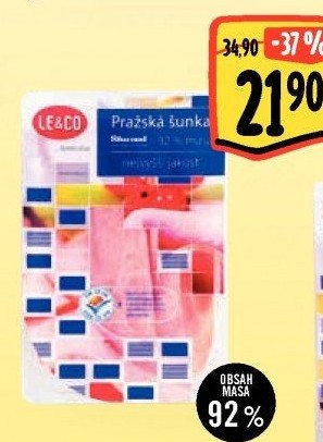 Šunka pražská nejvyšší jakosti LE&amp