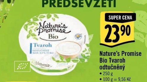 Tvaroh odtučněný bez laktózy Free From Nature'