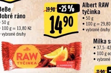 Tyčinky RAW Albert