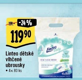 Vlhčené ubrousky dětské Linteo Baby