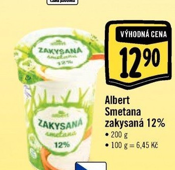 Zakysaná smetana Albert 12%