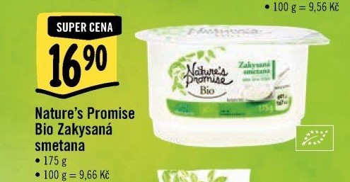 Zakysaná smetana bio Nature'