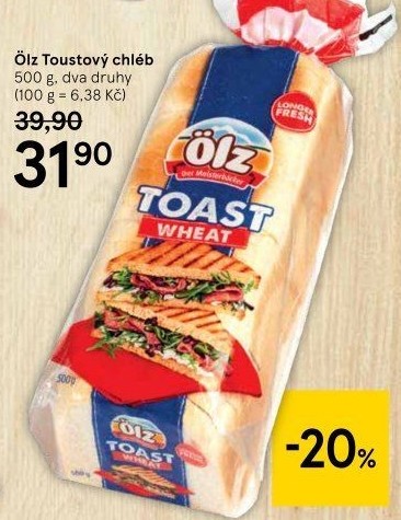 Toustový chléb Sandwich Soft Ölz