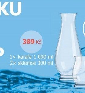 1x karafa 1000 ml 2x sklenice 300 ml