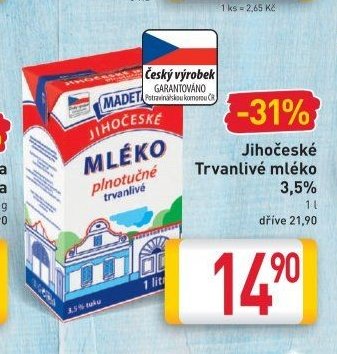 Jihočeské trvanlivé mléko