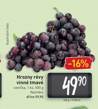 Hrozny révy vinné tmavé