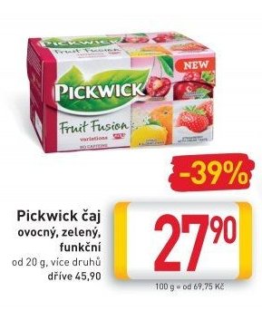 Pickwick čaj ovocný, zelený, funkční od 20 g