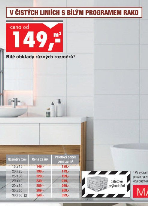 Bílé obklady různých rozměrů - UNI HOBBY akcniletaky.com