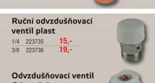 Ruční odvzdušňovací ventil plast - UNI HOBBY akcniletaky.com